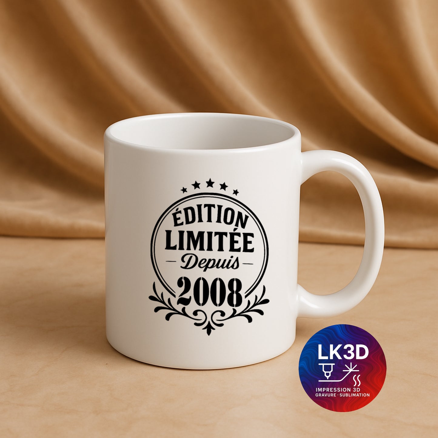 Mug Édition limitée depuis 2008 – 340 ml – Personnalisé par sublimation