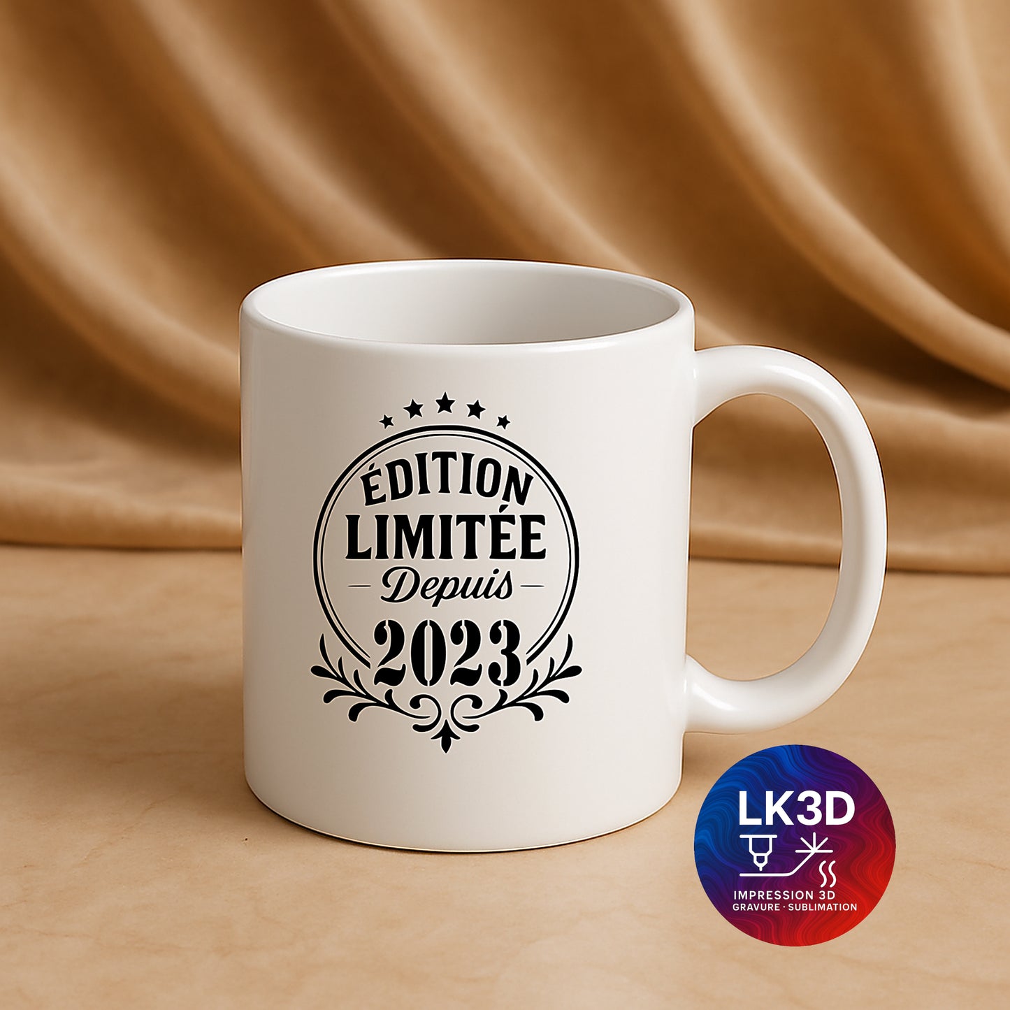 Mug Édition limitée depuis 2023 – 340 ml – Personnalisé par sublimation
