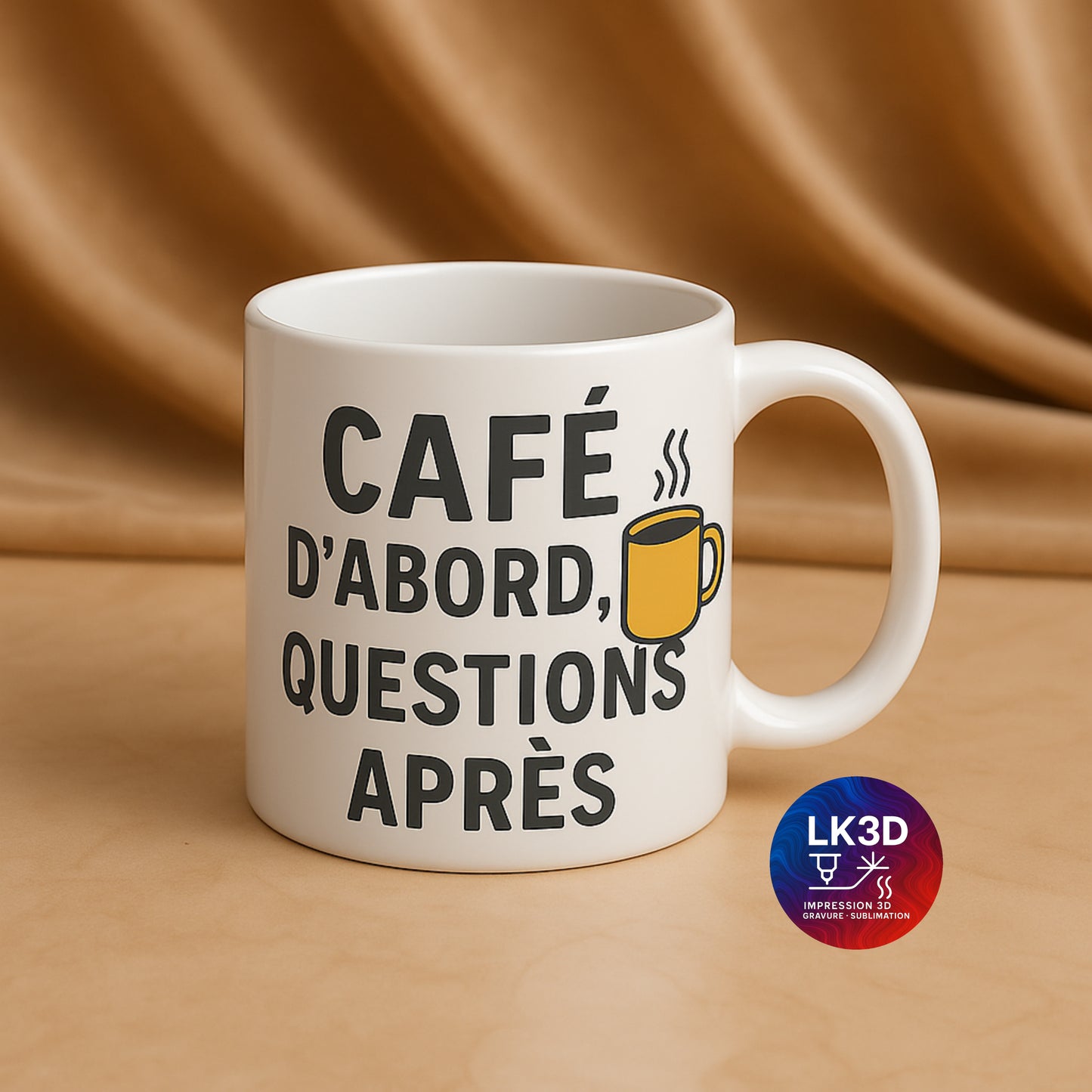 Tasse humour café – 340 ml – 5 modèles originaux – Cadeau parfait pour amateur de café –Sublimation artisanale