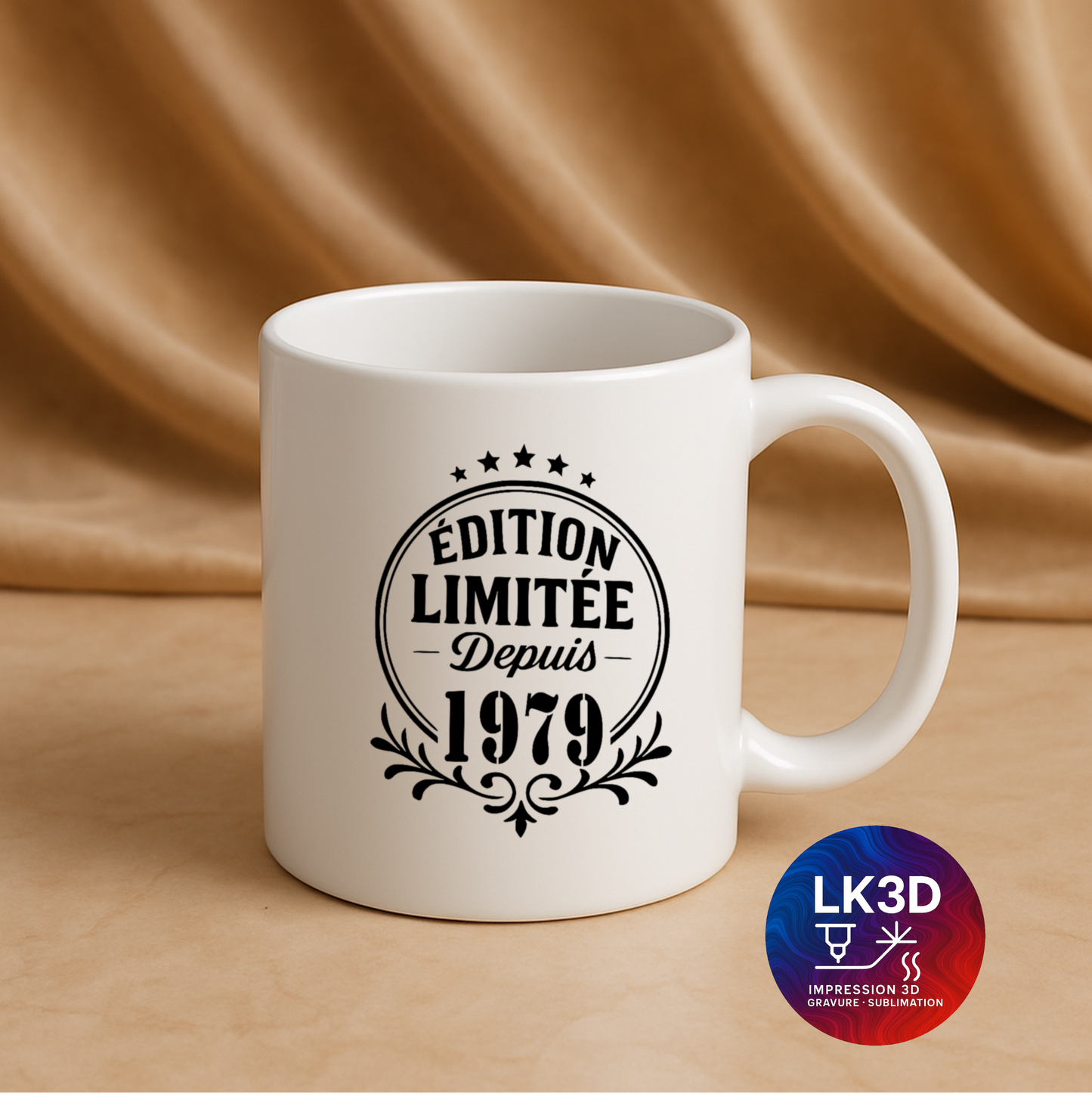 Mug Édition limitée depuis 1979 – 340 ml – Personnalisé par sublimation