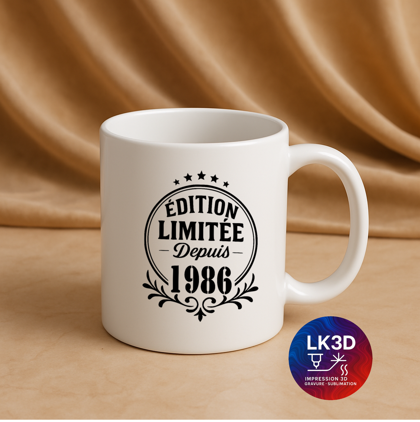 Mug Édition limitée depuis 1986 – 340 ml – Personnalisé par sublimation