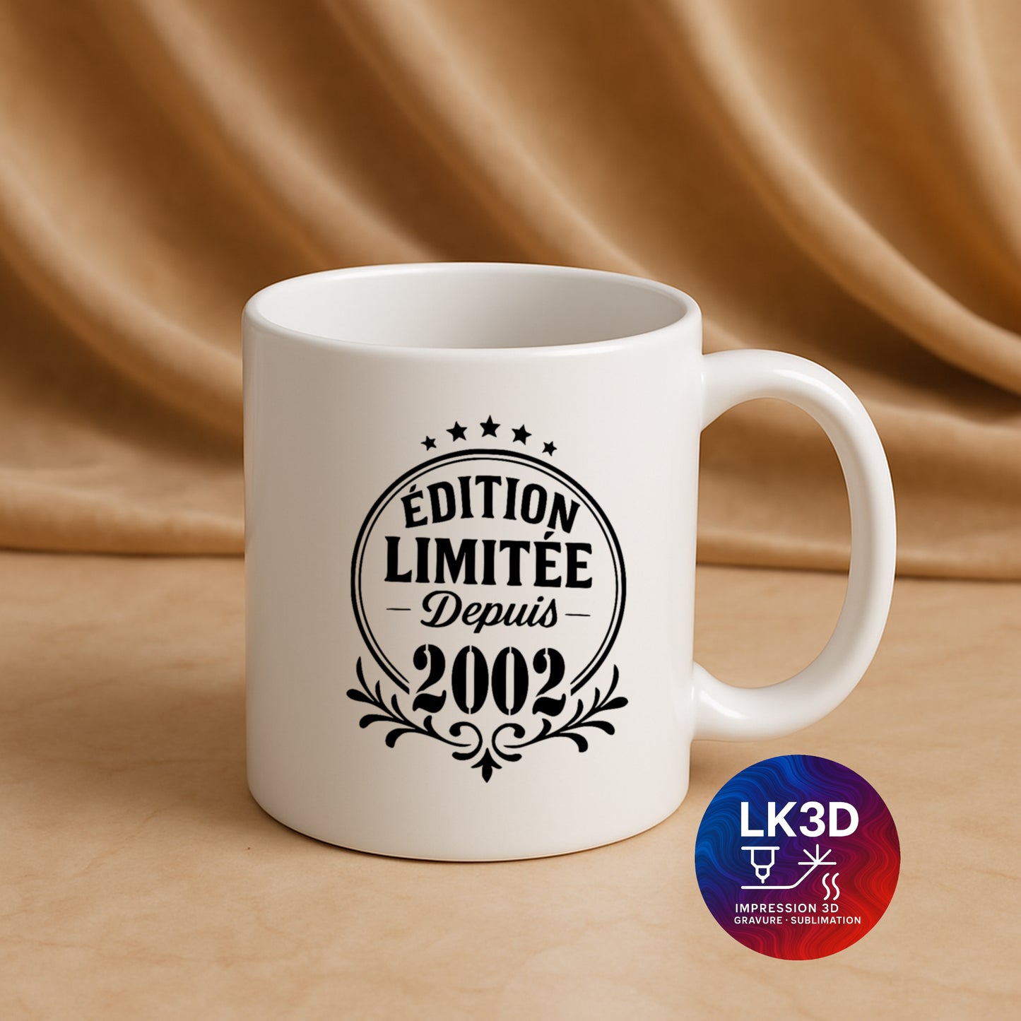 Mug Édition limitée depuis 2002 – 340 ml – Personnalisé par sublimation