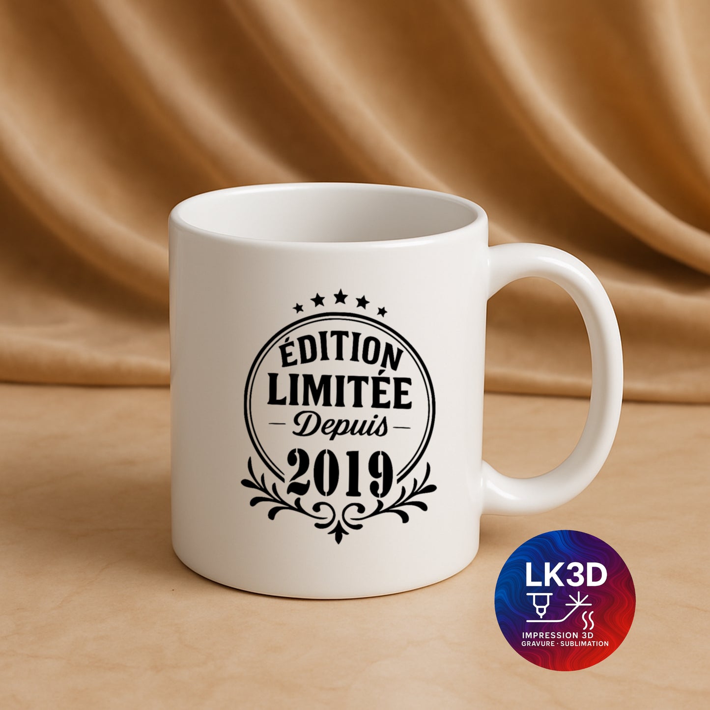 Mug Édition limitée depuis 2019 – 340 ml – Personnalisé par sublimation