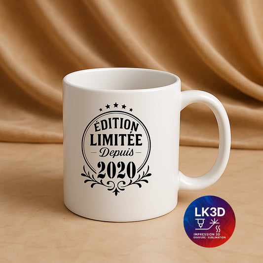 Mug Édition limitée depuis 2020 – 340 ml – Personnalisé par sublimation
